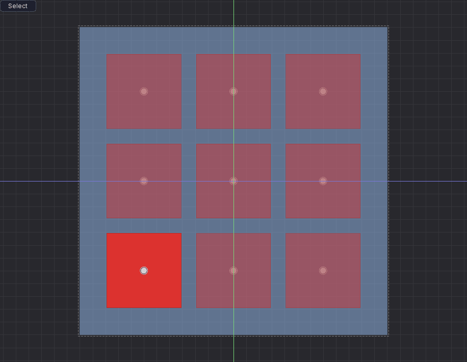 EBG array on the canvas