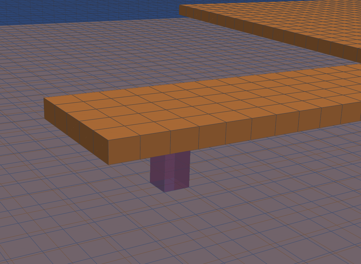 Point port mesh preview, side view