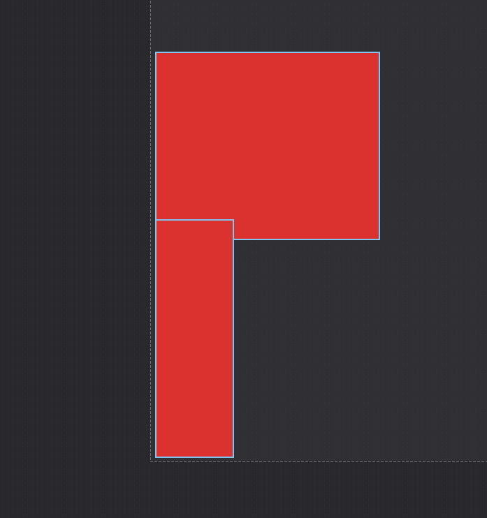 Selected primitive showing resize handles