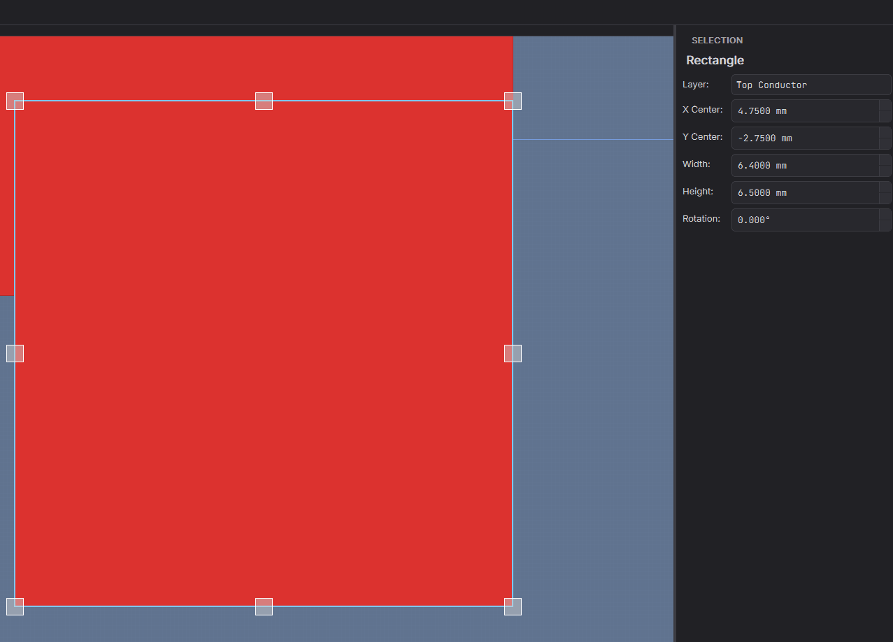 Primitive properties panel on the right side of the editor